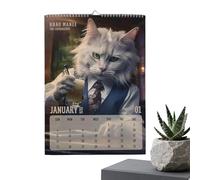 Yumneo Funny Cat Calendar 2026 | Funny Cat 2026 Wall Calendar Planner Monthly | Personal Time Management Supplies for School Home Offices Bedroom Dormitory Dorm