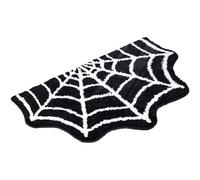 Yumneo Halloween Rug | Spider Web Rug Bathroom Decor Bathtub Mats - Non-Slip Carpet Home Decor for Halloween Kitchen Living Room Shower Indoor Outdoor Holiday Party Haunted House Entryway