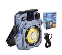 Yumneo Rechargeable Work Light,Solar LED Work Light with Magnetic Base | Solar Powered Waterproof Camping Lamp Bright Flashlights for Mechanic Job Site Outdoor Fishing