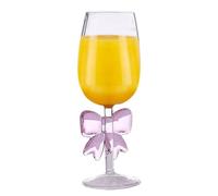Yumneo Red Wine Glasses, Bow Tie Clear Red Wine Glass Long-Stem Cups, Reusable Glassware for Indoor Dinner Events Kitchen Picnics Home Weddings Restaurants Celebrations Table Juice