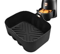 Yumneo Reusable Air Fryer Liners - Silicone Microwave Liner - Rectangular Food-Grade High-Temp Resistant Oven Tray for Meat Vegetable Steamer Toaster Microwave Restaurant