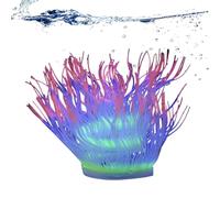 Yumneo Sea Anemone Decorations for Fish Tank - Silicone Sea Anemone Ornaments for Fish Tank | Under Light Glowing Aquarium Landscaping Decorations for Freshwater Saltwater