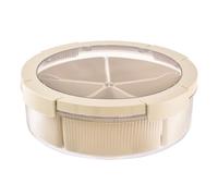 Yumneo Snack Tray, 5 Compartment Snack Organizer with Lid, Serving Platter, for Home Living Room Kitchen Coffee Table Movie Night Family Gathering Party Outdoor Beach Picnic