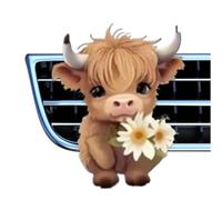 Yumneo Vent Air Fresheners For Vehicles,Car Aromatherapy Diffuser Vent Clip - 2D Acrylic Cute Highland Cow Shape Automotive Interior Decoration Charm for Truck SUV RV Sedan Vehicle Minivan