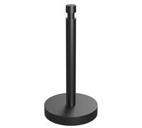 YUMORE Kitchen Roll Holder Free Standing, Heavy Duty Countertop Paper Towel Dispenser Easy One-Handed Tear Paper Towel Holder Stand with Weighted Base Stainless Steel Kitchen Paper Roll Holder, Black
