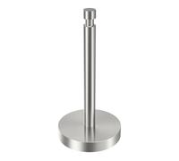 YUMORE Kitchen Roll Holder Freestanding, Heavy Duty Countertop Paper Towel Dispenser Easy One-Handed Tear Paper Towel Holder Stand with Weighted Base Stainless Steel Kitchen Paper Roll Holder, Silver