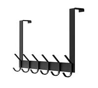YUMORE Over Door Hook Hanger Over The Door Hanger with 12 Hooks SUS, Black