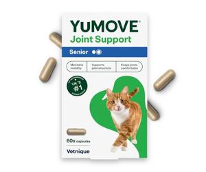 YuMOVE Senior Cat Joint Supplement for Joint Care & Joint Aid, for Older, Stiff Cats with Glucosamine, Chondroitin & Green Lipped Mussel, 60 Capsules - Packaging May Vary