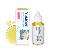 YuMOVE Skin & Coat Care Moulting Supplement for all Cats, Coat and Skin Supplement for Cats with Dry, Dull Coats and Excess Moulting, 50ml