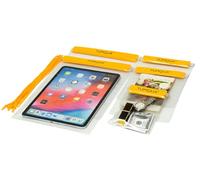 YUMQUA Clear Waterproof Bags 5 Pack Set, Watertight Pouch Holder for Document Map Camera Mobile Phone Tablet, fits Kayaking Boating Hiking Beach Water Sports, Yellow