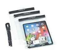 YUMQUA Clear Waterproof Bags Large Size 3 Pack Set, Watertight Pouch Holder for Document Map Camera Mobile Phone Tablet, fits Kayaking Boating Hiking Beach Water Sports, Black