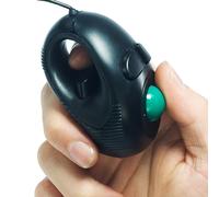 YUMQUA Portable Finger Hand Held 4D Usb Mini Trackball Mouse/Fits Left and Right Handed Users Great for Carpal Tunnel Laptop Lovers