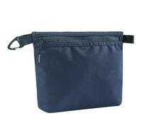 YUMQUA Small Pouch for Travel Essentials, Makeup Pouch Bag with Carabiner Clip on Backpack Dopp Kit Storage Pouch Organization for Toiletries, Cosmetics, Tech, Tools, Water Resistant 500D Nylon, Dark
