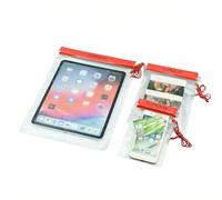 YUMQUA Waterproof Bag, Waterproof Pouch Dry Bag for Document Map Camera Tablet Phone Holder, Set of 3, Red