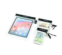 YUMQUA Waterproof Bag, Waterproof Pouch Dry Bag for Document Map Camera Tablet Phone Holder, Set of 3, Black