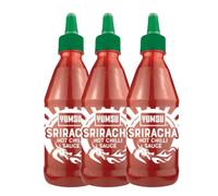 Yumsu Sriracha Hot Chilli Sauce 490g Authentic Thai-Style Garlic Chilli Sauce, Spicy & Bold, Perfect for Dipping, Stir-Fries, and Marinades Assorted Packs (Pack of 3)