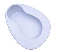 YUMSUM Firm Thick Stable PP Bedpan Heavy Duty for Bedbound Patient (White)