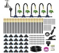 YumSur 82Ft Drip Irrigation Kit,Quick-Connect,360° Bendable,Auto Watering