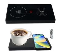 YumSur Coffee Mug Warmer and Smart Heated Coaster Electric Beverage Warmer Smart Cup Heating Coaster for Desk Home Office Gift for Cocoa, Coffee, Beverage, Tea, Milk, Hot Drinks