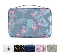 YumSur Hanging Travel Toiletry Bag,Flamingo Wash Bag Portable Make Up Bag for Women,Large Capacity Cosmetic Bag Perfect for Travel/Daily Use