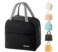 YumSur Lunch Bag Insulated Tote Bag Lunch Box Resuable Cooler Bag Lunch Container Waterproof Lunch Holder for Women,Men,Student and Kid (Black new)