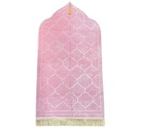 YumSur Prayer Mat Muslim Prayer Rugs Soft Flannel Islamic Prayer Mat Turkish Praying Carpet Large Size Area Rugs Ottoman Blankets Ramadan Gift for Men Women (PInk)