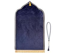 YumSur Prayer Mat Muslim Prayer Rugs with Prayer Beads Soft Flannel Islamic Prayer Mat Turkish Praying Carpet Large Size Area Rugs Ottoman Blankets Ramadan Gift for Men Women（Gray Purple）