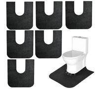 YumSur Toilet Floor Mats | Non-Slip Training Toilet Mat, Soft Rounded Toilet Rug Deodorizing Commode Mat U-Shape Protector Pads for Elderly Parents