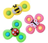Yumuwind Suction Spinners for Babies - Spinning Toys with Silicone Bubbles for Bath & Window - Release Anxiety Travel Toys, Ages 1+