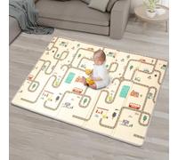 YumYum's Baby Play Mat - 200x150cm Double-Sided - Soft Waterproof Floor - Foldable Playmat for Toddlers & Infants - Baby Crawling & Playing Mat - for Playroom & Nursery Activity - Cars and Bears