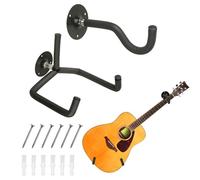 Yumzeco TTCR-II Guitar Wall Mount Horizontal Hanger, Acoustic Electric Classical Guitar Hooks Wall Hangers Rack Stand, Metal Guitars Holder Wall Bracket Display Wall Mount for Ukulele Guitar Banjo
