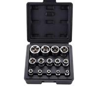 Yumzxin 14Pcs E-Torx Socket Set - Female Star Bit Socket Kit with E4 to E24 Sizes for Automotive & Mechanical Repair
