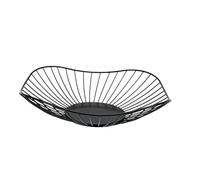 Yumzxin Metal Wire Fruit Basket - Minimalist Fruit Bowl for Kitchen Counter Storage, Ventilated Fruit Holder Stand (Black)