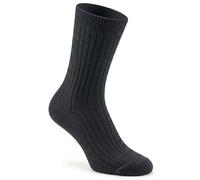 YUN 3 Pairs Men's Pure 100% Wool Traditional Crew Warmer Boot Winter Socks, Black, One Size