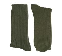 YUN Men's Pure 100% Wool Traditional Crew Warmer Boot Winter Socks, Forest Green, One Size