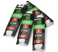 yun nong 4 Pcs 5m PVA Mesh Refill - 18/25/37/44mm Wide PVA Bags - Fast Melt Water Soluble - Carp Fishing Accessories for Precise Bait Feeding