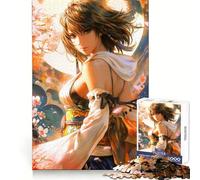 Yuna Final Fantasy X Artwork 1000 Teenager Pieces Jigsaw Puzzle Brain Development Unwind Easily Clean Join Warm Xmas Gift (38x26cm)