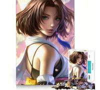 Yuna Final Fantasy X Portrait 1000-piece Jigsaw Puzzles Think Exercise Game Tight Interlock No Gaps Interactive Brain Challenge for Home (50x75cm)
