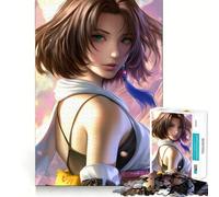 Yuna Final Fantasy X Portrait Jigsaws 1000 Pieces for Adults Memory Boost Game Professional Grade Cutting Heartwarming Gathering Activity (38x26cm)