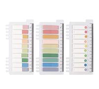 YUNA Morandi Sticky Notes Set 30 Colors Macaron Memo Stickers Writable Index Tabs - 200Pcs/Pack, 3Packs (Morandi)
