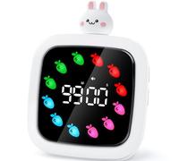 Yunbaoit Digital Visual Timer for Kids, Rechargeable 99-Minute Silent Countdown Timer with 19 Ringtones, 9 Optional DIY Color Display (Rabbit Doll)