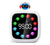 Yunbaoit Digital Visual Timer with Planet Display, Silent Rechargeable 99-Minute Countdown Timer for Kids and Adults, Ideal Time Management Tool with 9 Optional DIY Color Display (Planet)