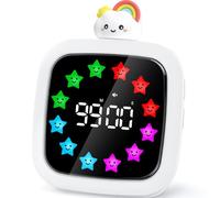 Yunbaoit Visual Timer, Rechargeable 99-Minute Silent Countdown Timer, 9 Optional DIY Color Display, Time Management Tool for Kids and Adult (Rainbow)