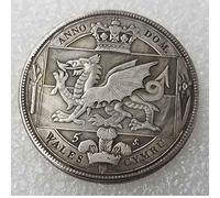 YunBest 1887 British Welsh Crown Old Coin-Uncirculated Great British Coins-United Kingdom Old Coins-Lucky Commemorative Coin-Discover History of Coins BestShop