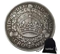 YunBest Antique United Kingdom Old Coins - British Shilling Commemorative Coins + KaiKBax Bag