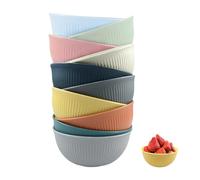 YunBey 10-Piece Breakfast Bowl Set, Unbreakable & Reusable | 10 large plastic bowls - lightweight & easy to clean. Perfect for cereal, soup, ramen or salad. Microwave & dishwasher safe