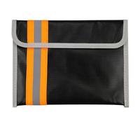 YunBey Fireproof Document Bag Black Fireproof and Waterproof Money Pouch Fire Proof Bags for Documents A5 Money Passport and Valuables, 23.5 x 17.5 cm