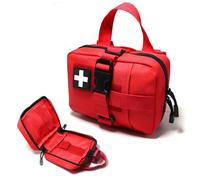 YUNCAIMAOYI Tactical Molle First Aid Pouch for Duty Belt, Vest IFAK Rip-away EMT First Aid Pouches Tactical Molle Medical Kit Pouch for Travel, Hiking, Hunting Red