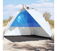 YunCangg Beach Tent Azure Blue Quick Release Waterproof 205 x 200 x 115 cm Easy Foldable with Mosquito Net and Carry Bag Ideal for Camping, Outdoor, Beach, Family, Festival, Hiking, Trekking