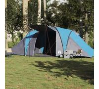YunCangg Dome Family Tent 6 Person Blue Waterproof with E-Connection, 3 Sleeping Cabins, Lightweight Poles, Compact Foldable for Camping, Outdoor, Hiking, Festival and Holiday